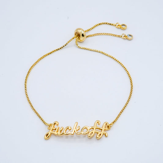 F off Adjustable Bracelet