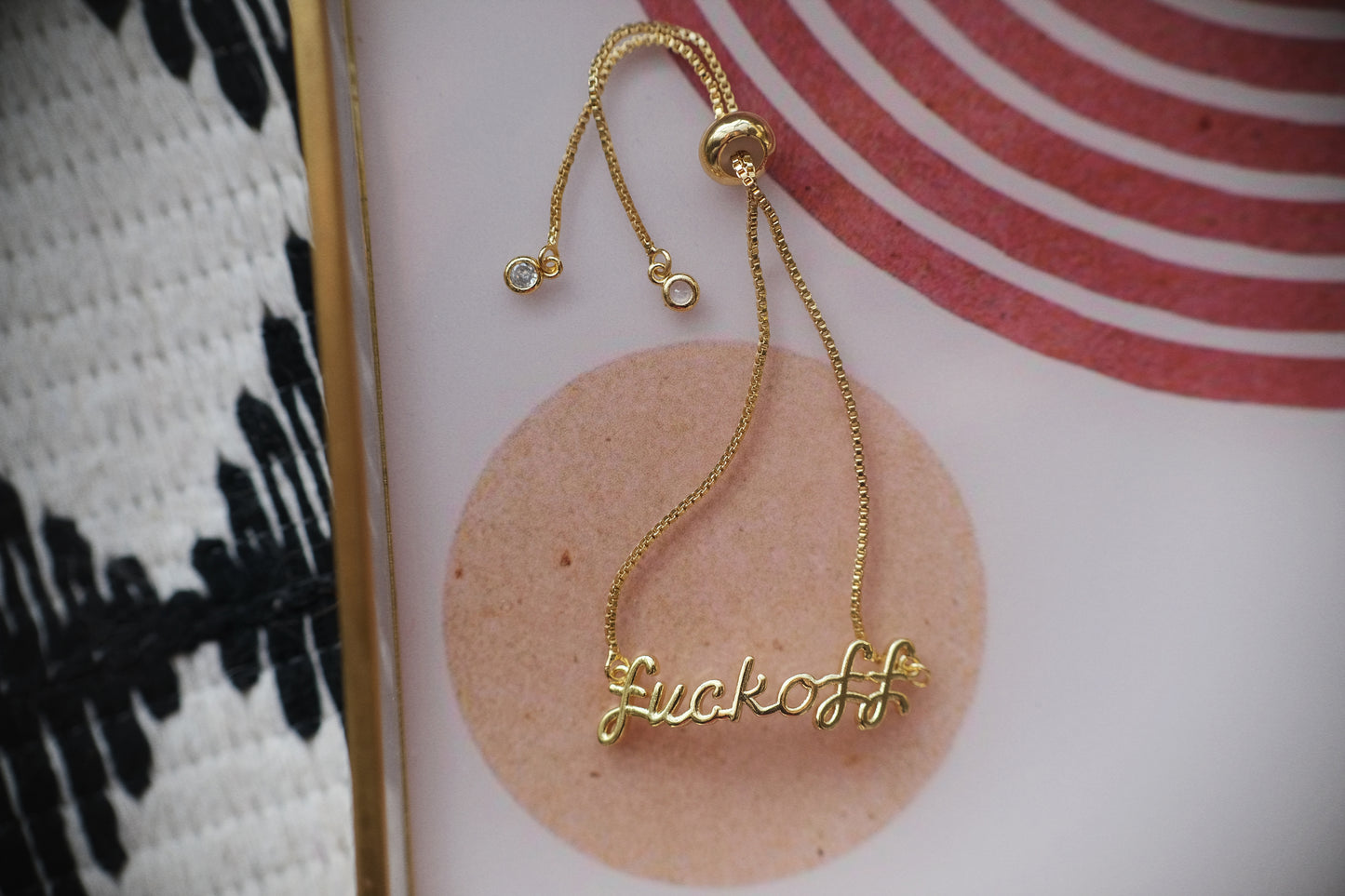 F off Adjustable Bracelet