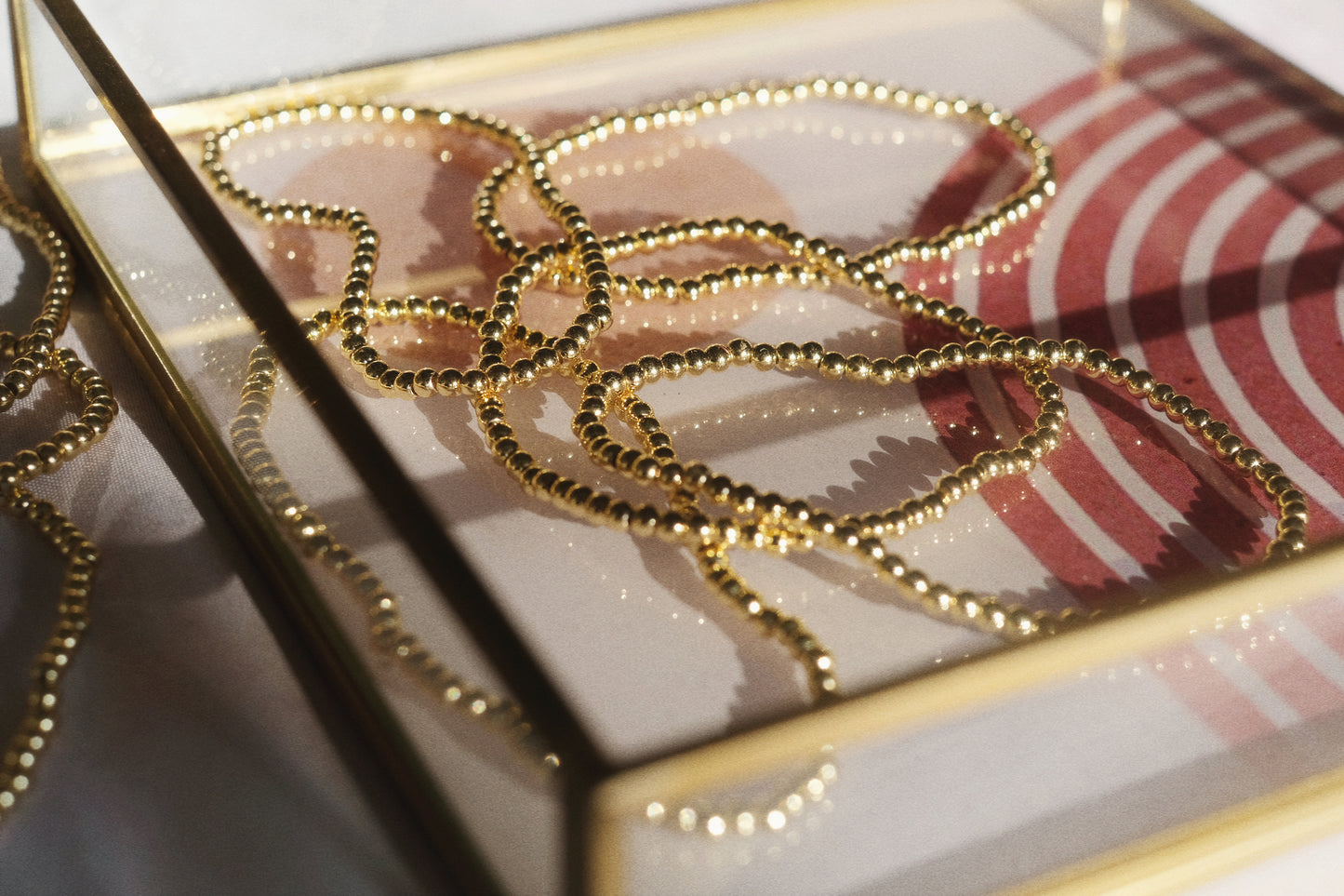 Gold Bead Stretch Bracelet