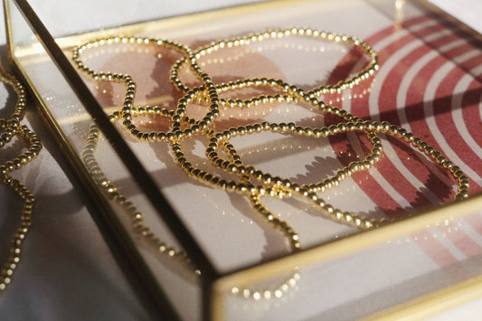 Gold Bead Stretch Bracelet