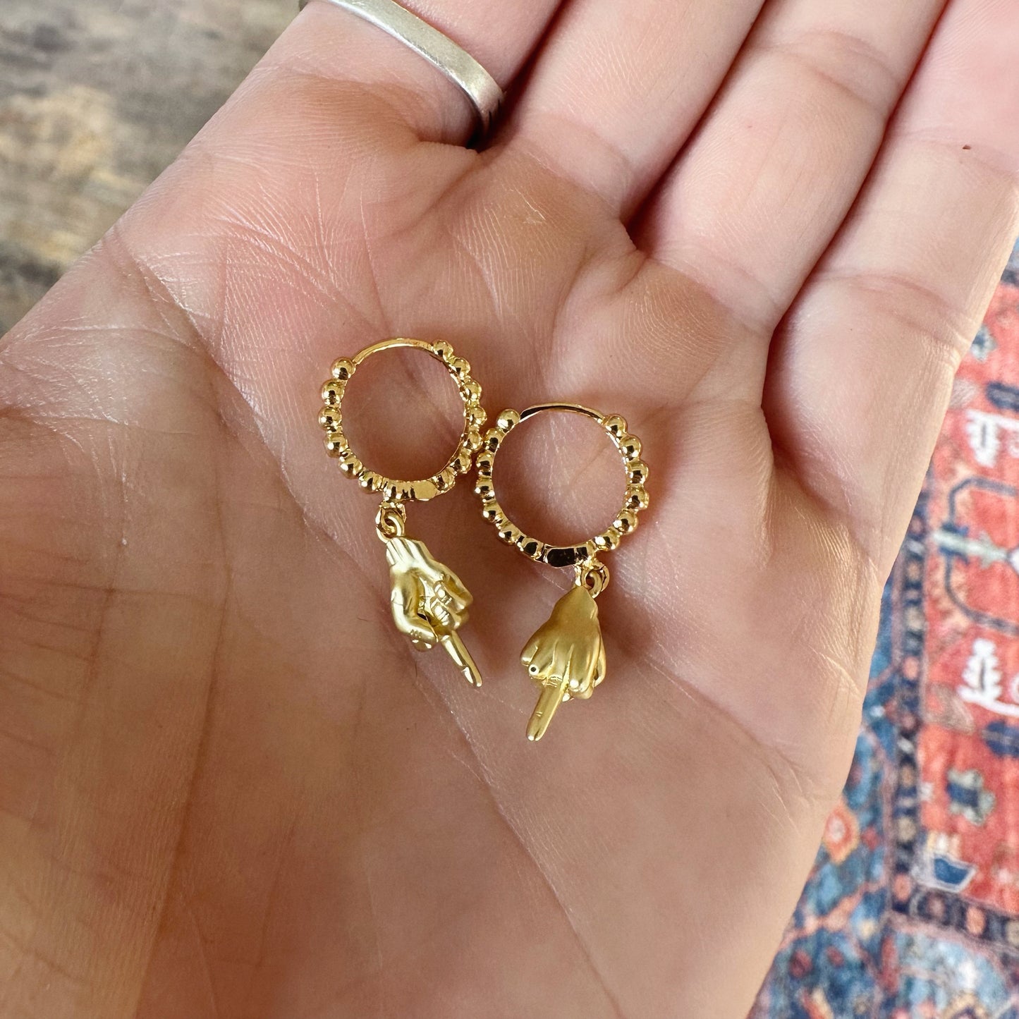 Charm Hoop Earrings