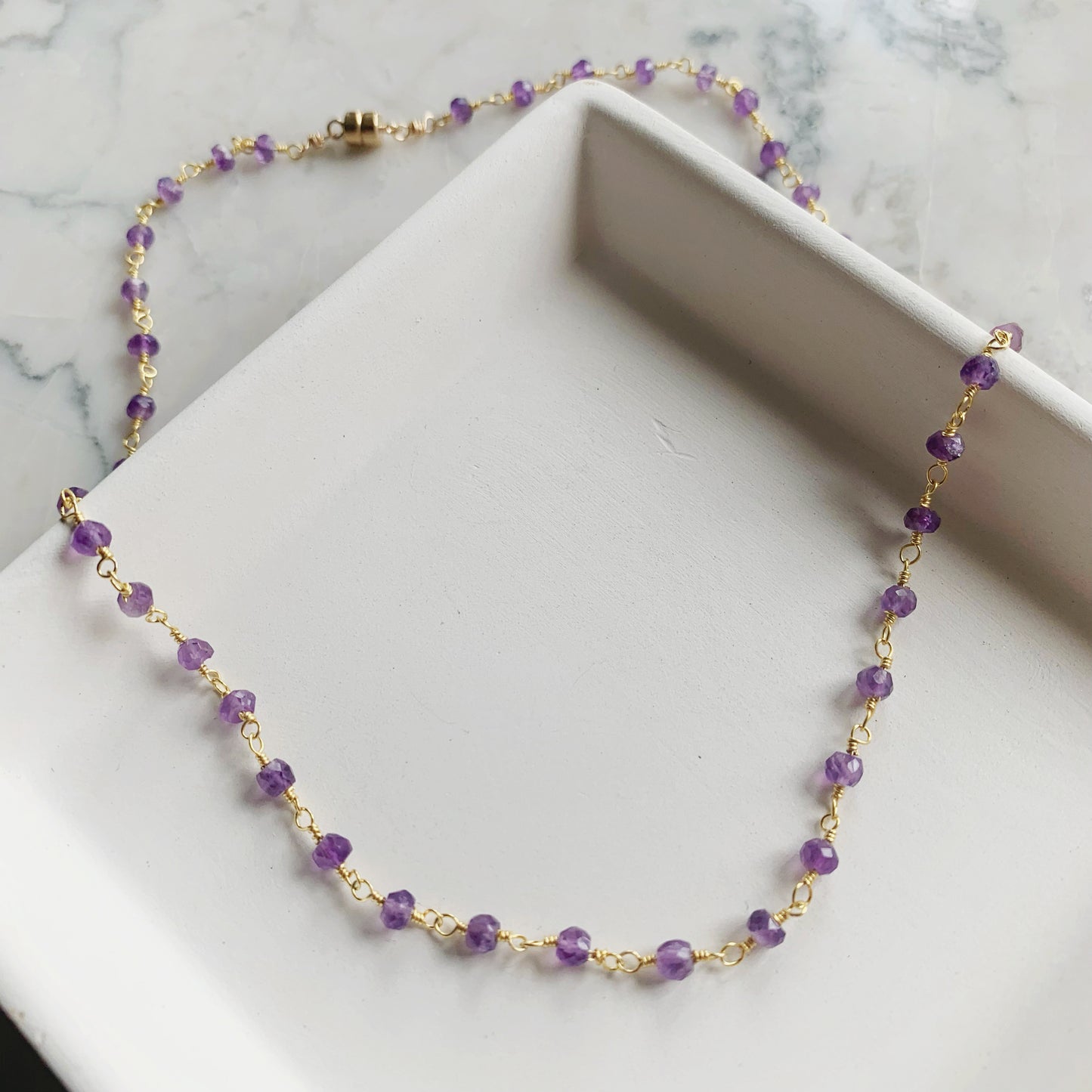 Gemstone Rosary Choker Necklace