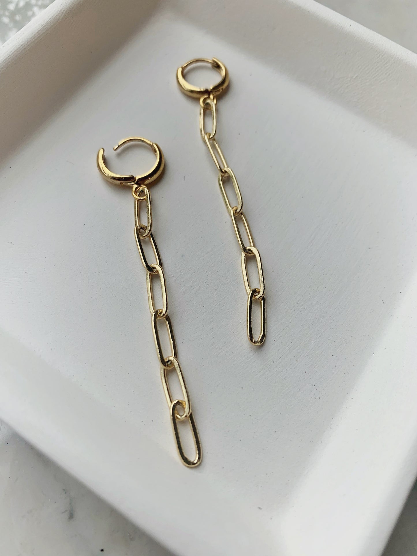 Paper Clip Chain Earrings