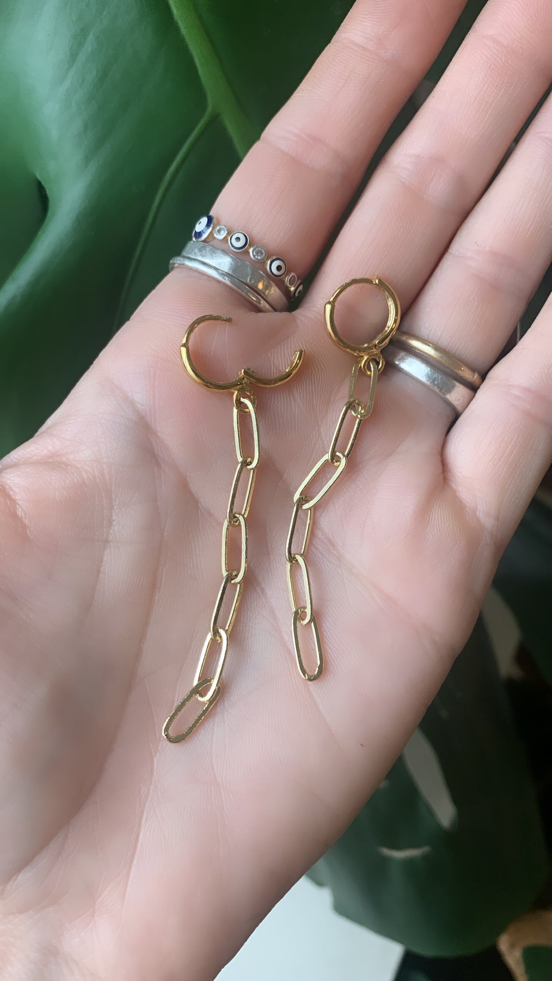 Paper Clip Chain Earrings