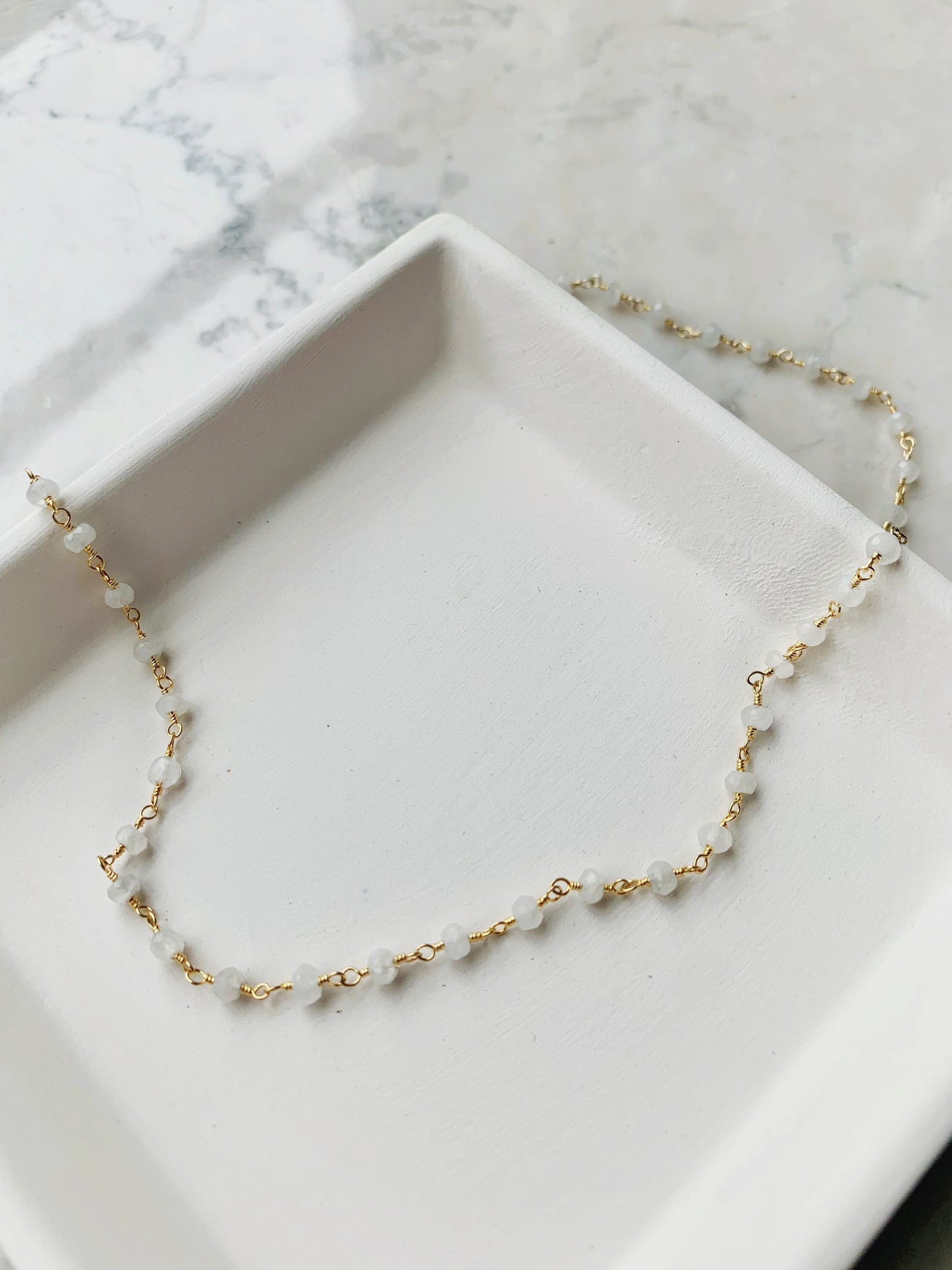 Gemstone Rosary Choker Necklace