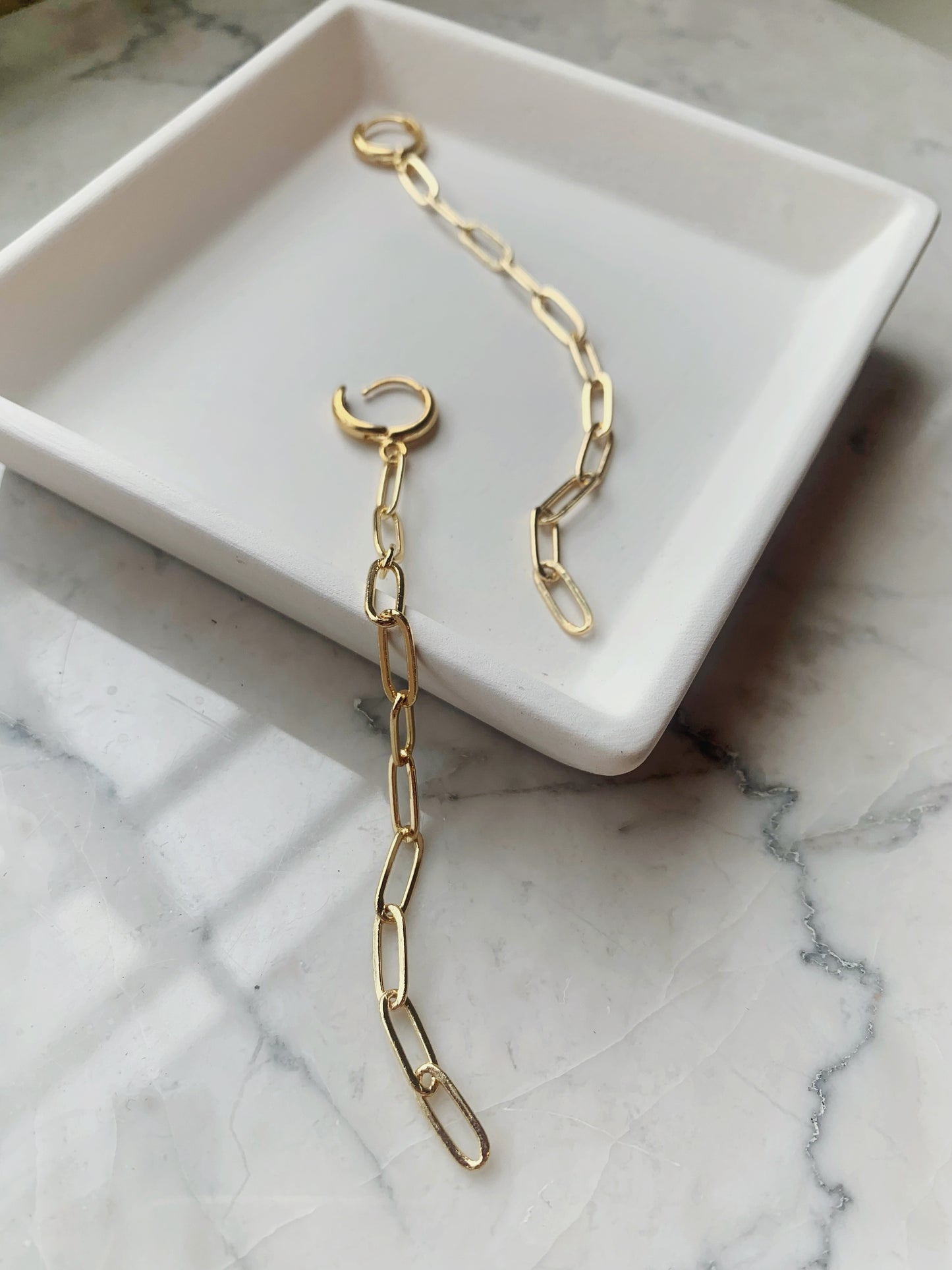 Paper Clip Chain Earrings