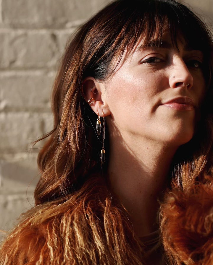 Crystal Quartz Point Earrings