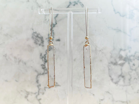 Gemstone Bar Earrings