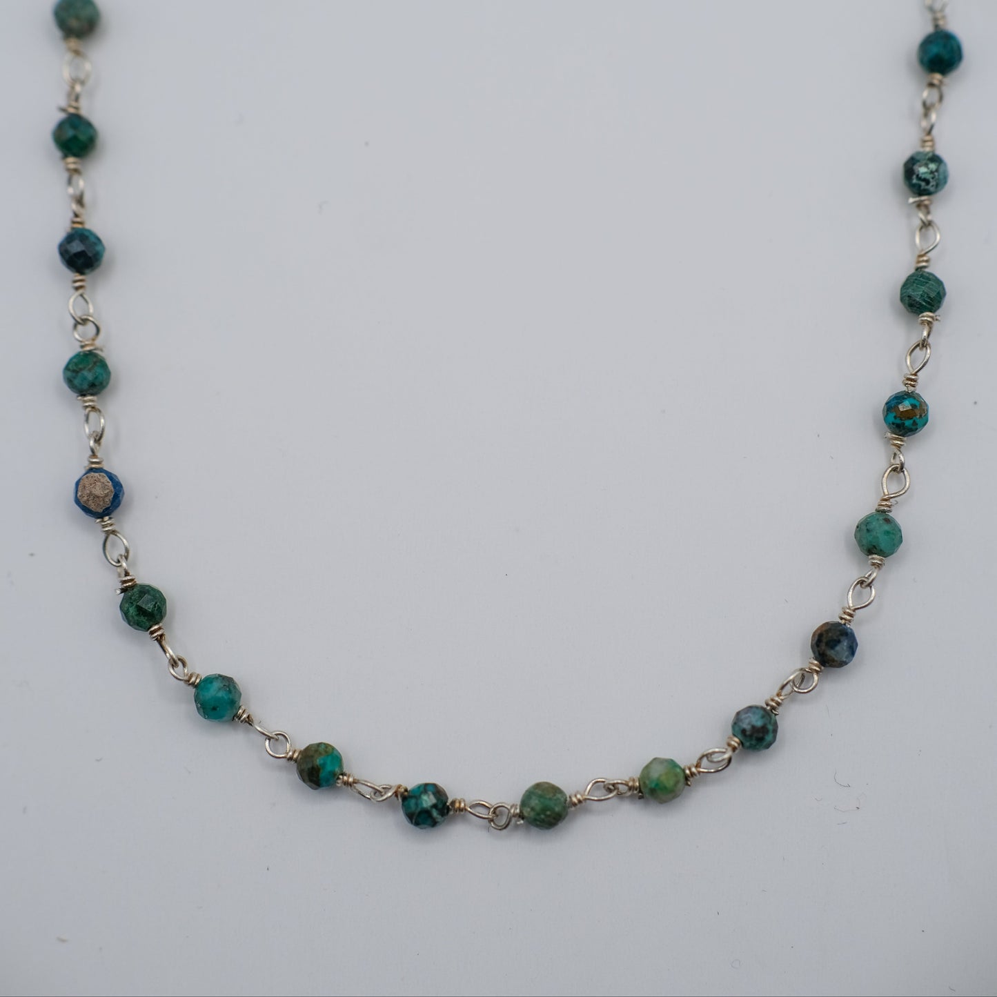 Silver Magnetic Gemstone Necklace