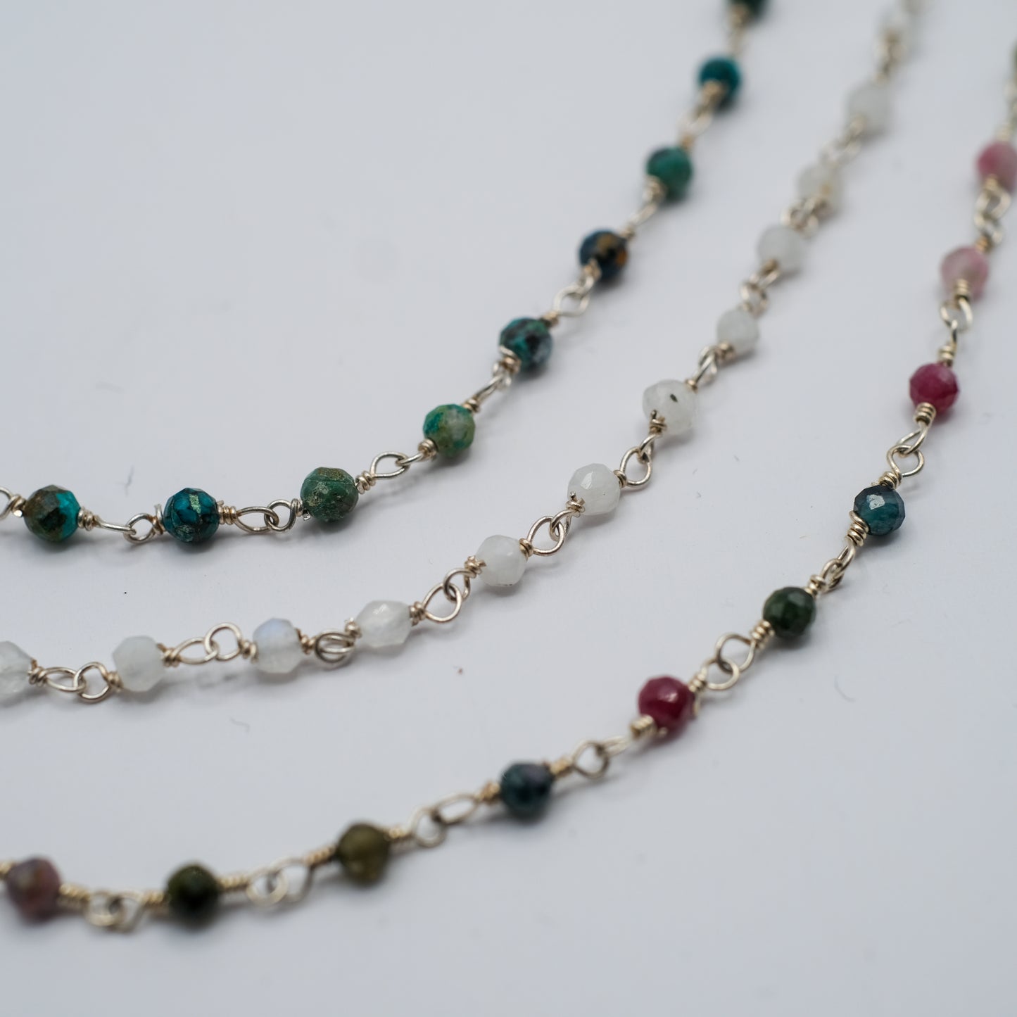 Silver Magnetic Gemstone Necklace