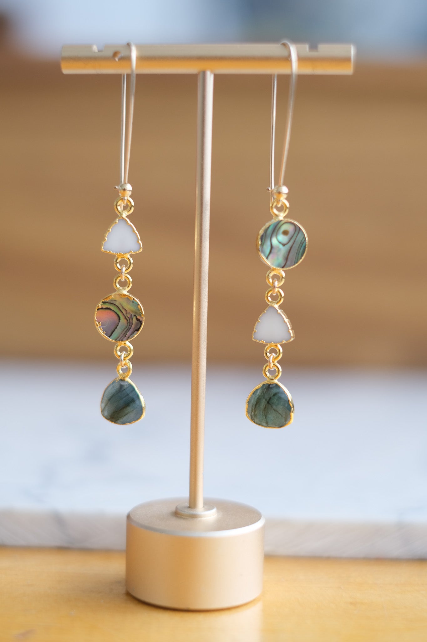 Mixed Stone Trio Earrings