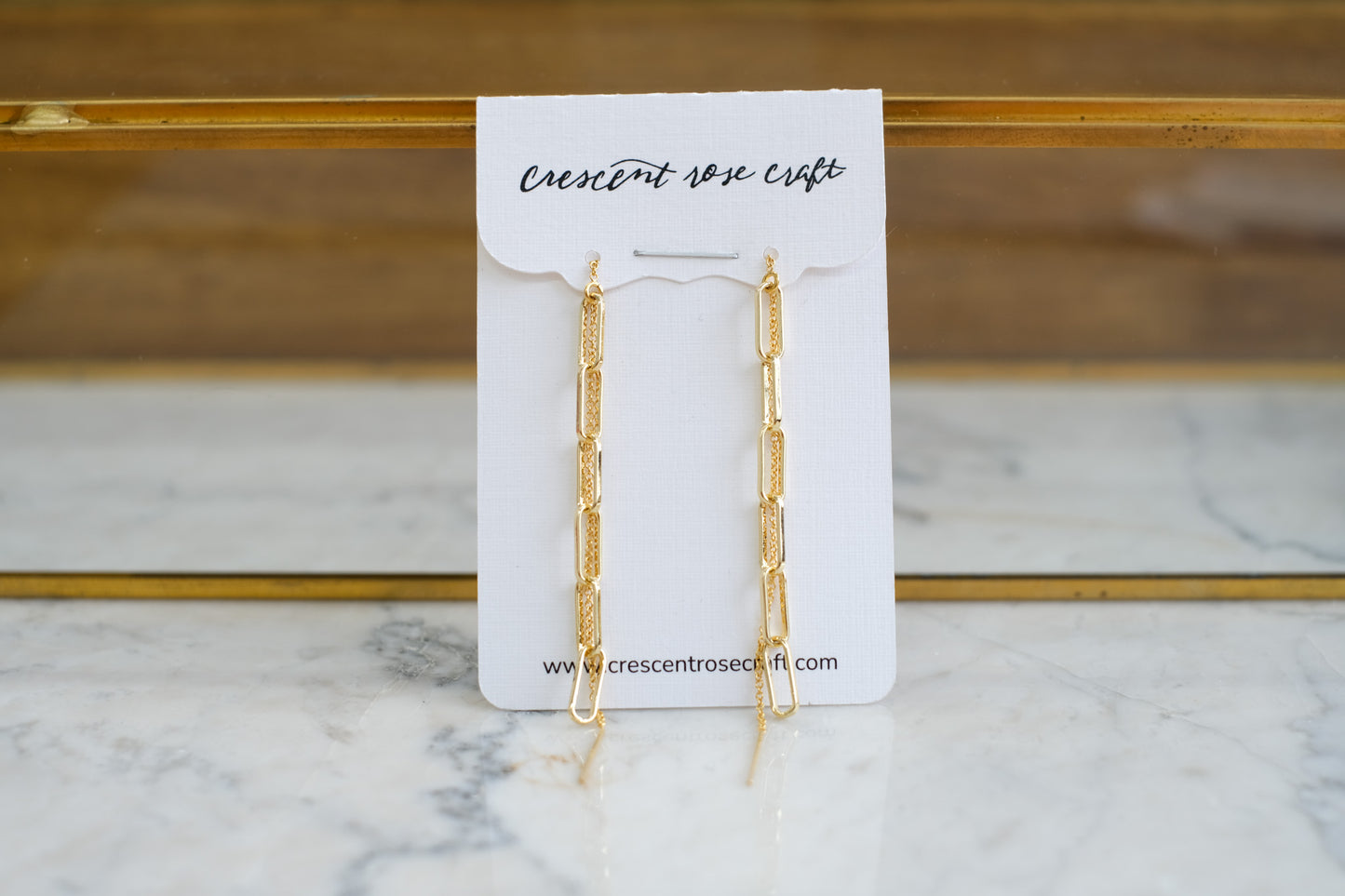 Paperclip Chain Gold Threaders