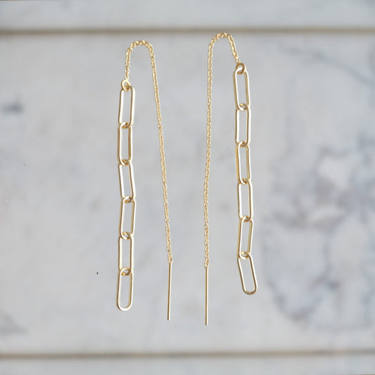 Paperclip Chain Gold Threaders