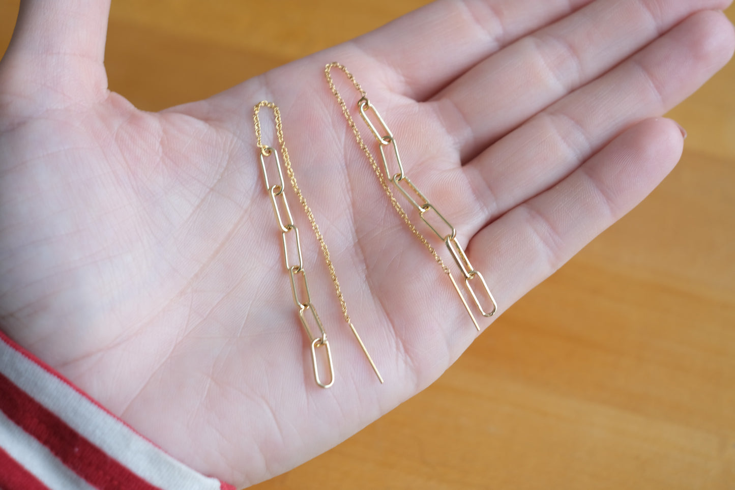 Paperclip Chain Gold Threaders