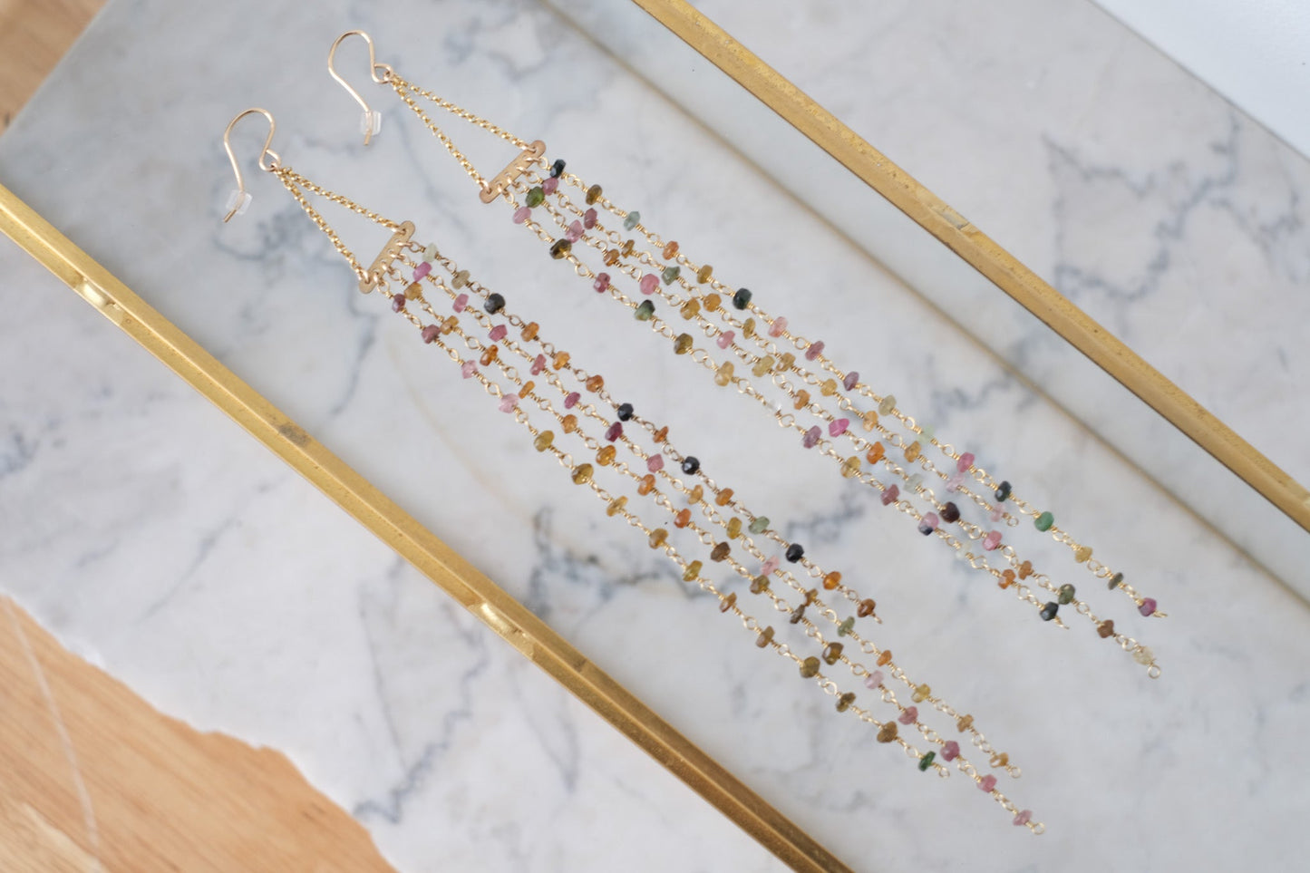 Tourmaline Fringe Earrings