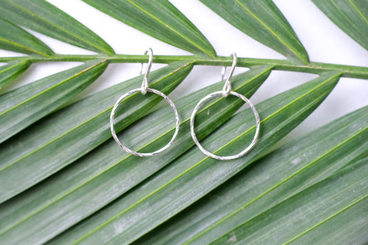 Sterling Silver Circle Earrings