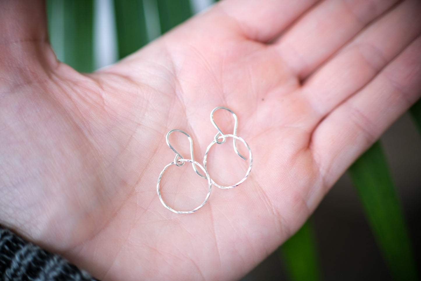 Sterling Silver Circle Earrings