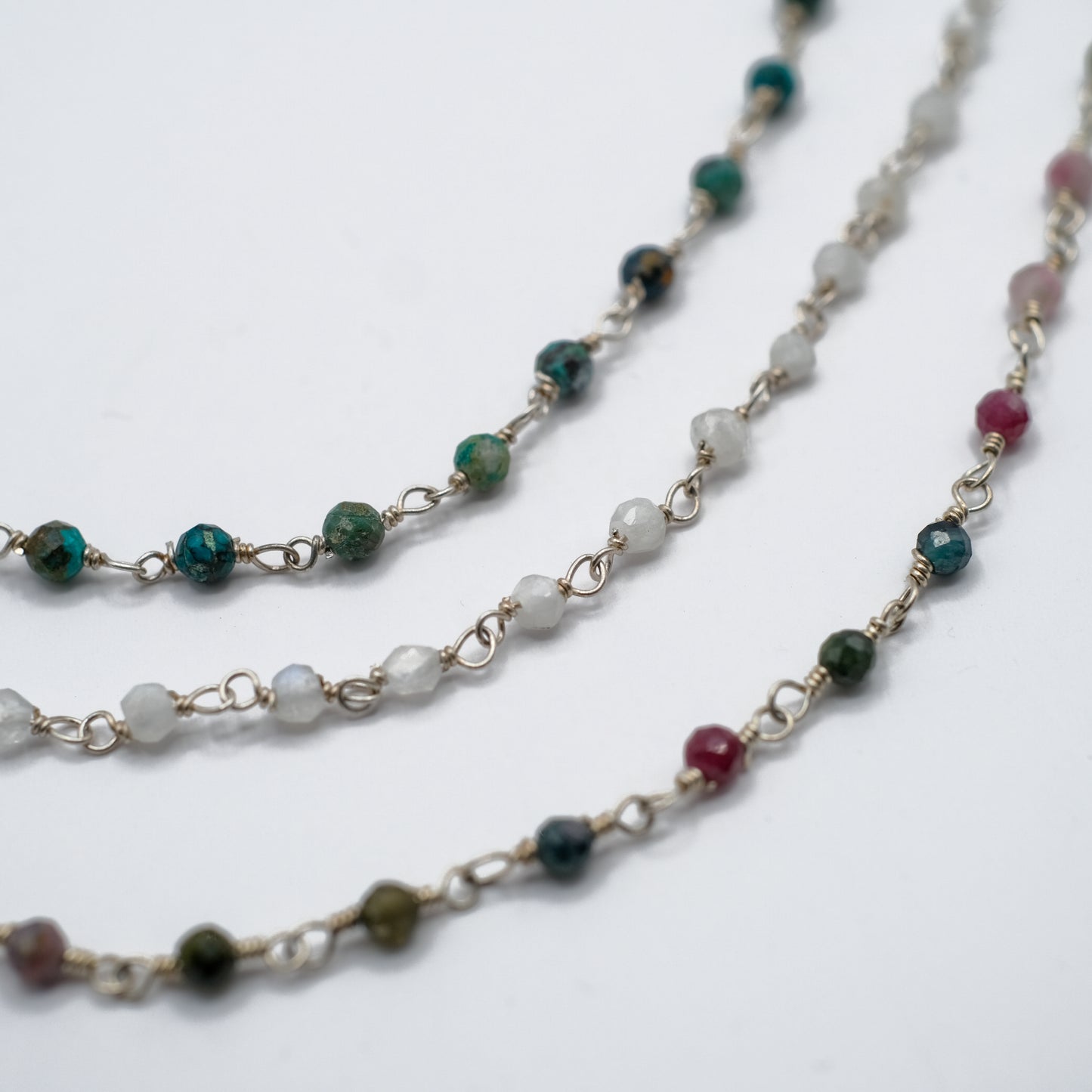 Silver Magnetic Gemstone Necklace