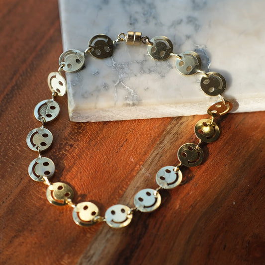 Smiley Face Magnetic Bracelet