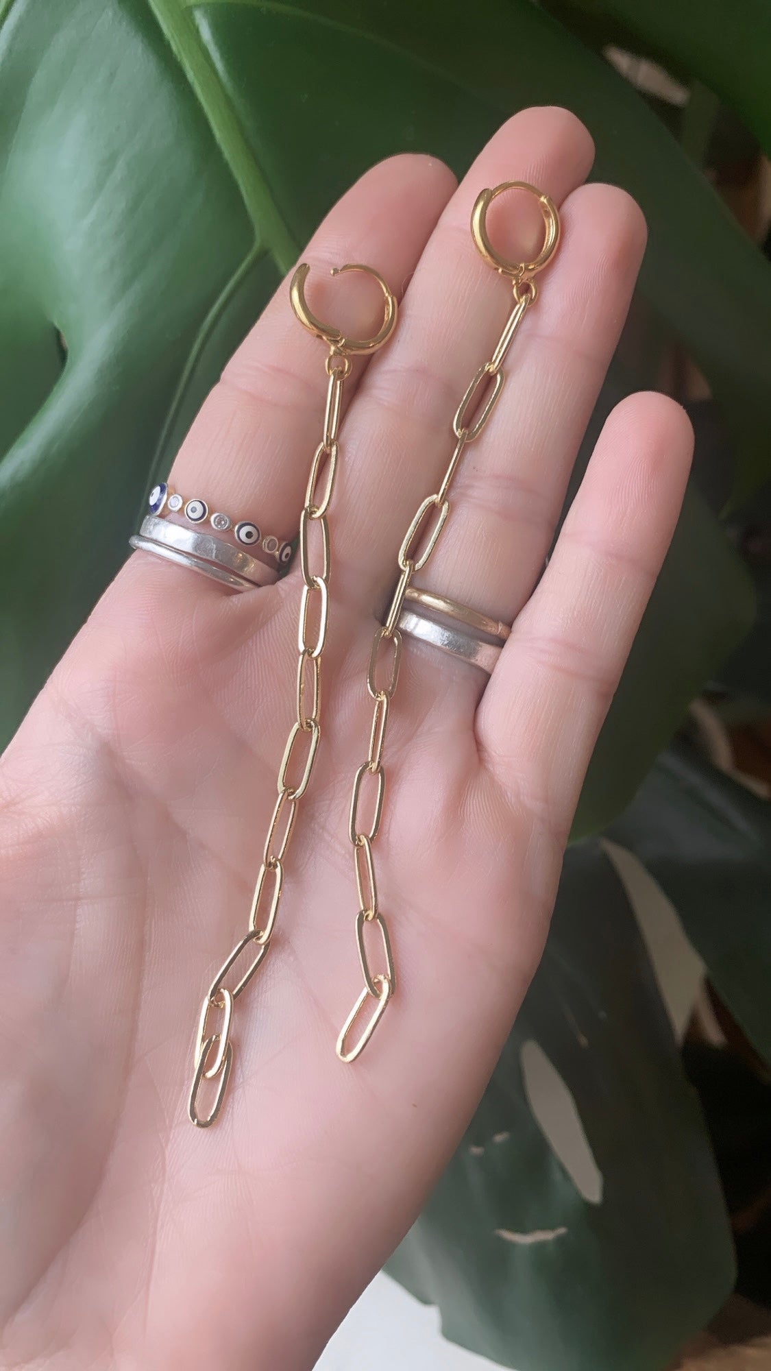 Paper Clip Chain Earrings