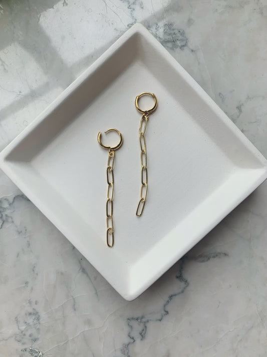 Paper Clip Chain Earrings