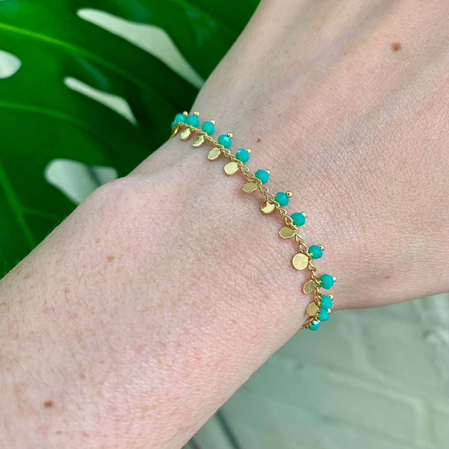 Green and Gold Magnetic Bracelet